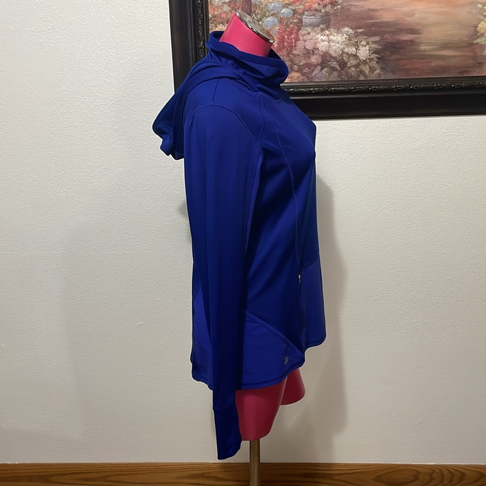 Athleta Plush Tech Hoodie 3.0 SAPPHIRE BLUE #721643 Size Medium Tall MT - Picture 5 of 14